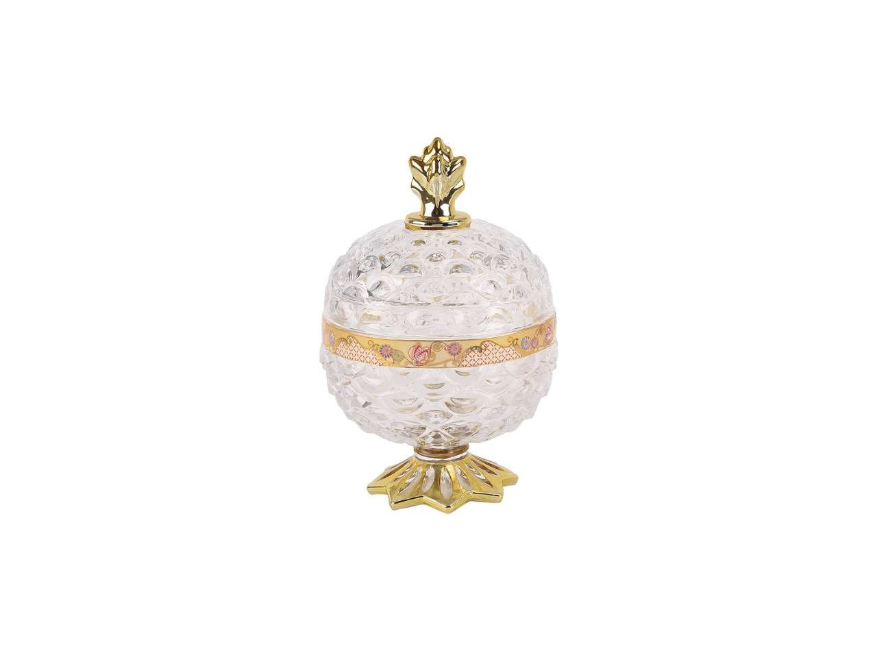 GLASS PINEAPPLE SMALL VGC367S CANDY JAR (CAMELIA)